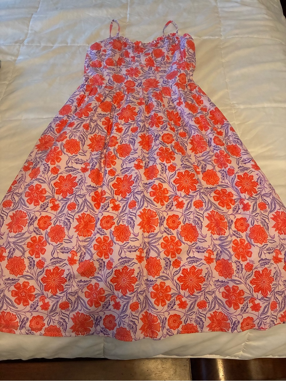 Janie and Jack Pink Sundress with Orange Floral Print